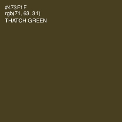 #473F1F - Thatch Green Color Image